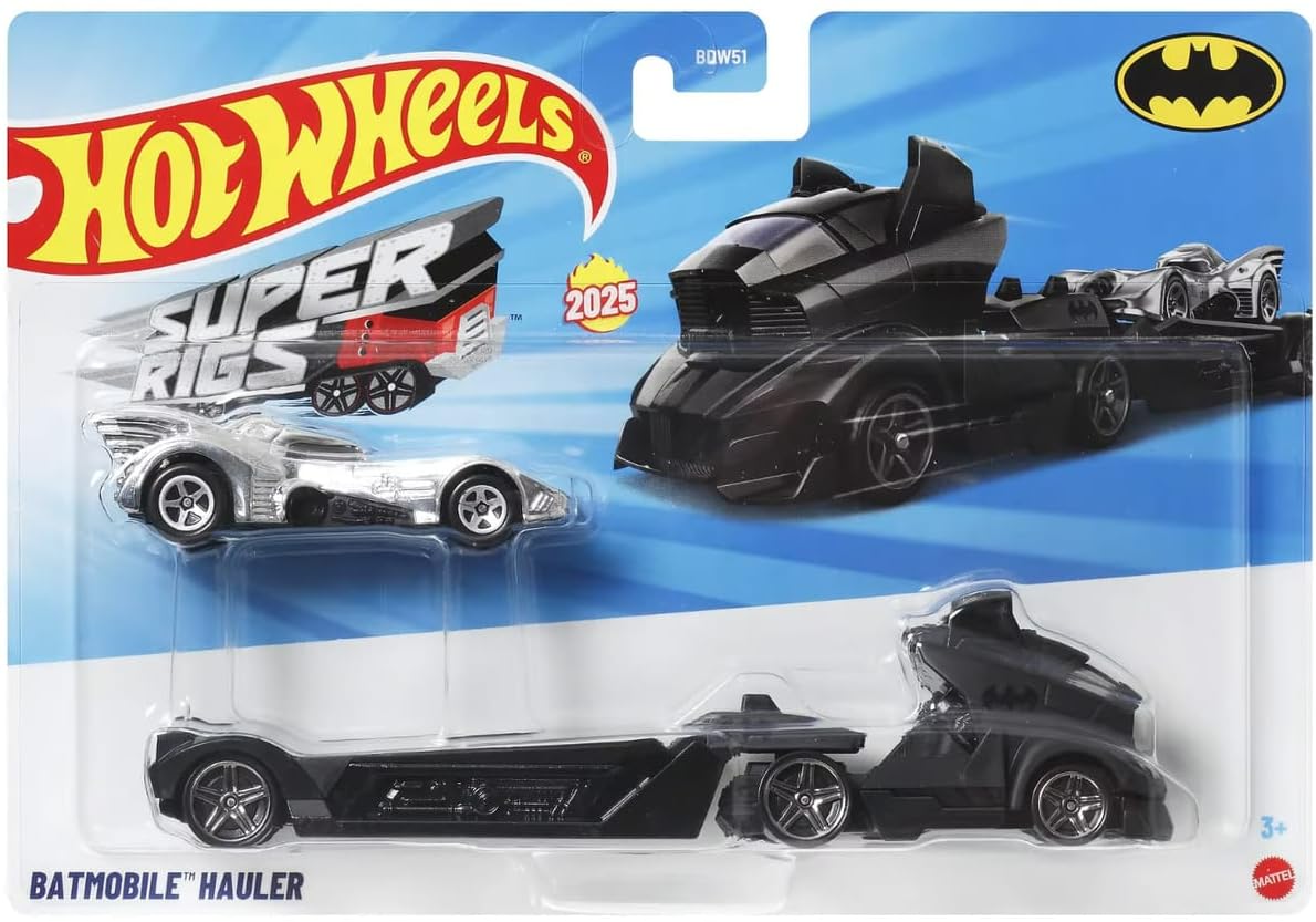 Hot Wheels Super Rigs Batmobile Hauler, 1:64 Scale Diecast Vehicle